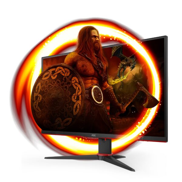 AOC Gaming AGON 24G2SAE - 24 Inch FHD Gaming Monitor, 165Hz, VA, 1ms, FreeSync Premium , Low input Lag, Speakers, Shadow Control (1920 x 1080 @ 165Hz, 350 cd/m² , HDMI 1.4 x 2 / DisplayPort 1.2 x 1) - Image 7