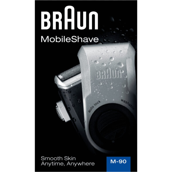 Braun MobileShave PocketGo M90 - Blue - Silver - Battery - 60 h - 180 g - Box - 38 mm - Image 2