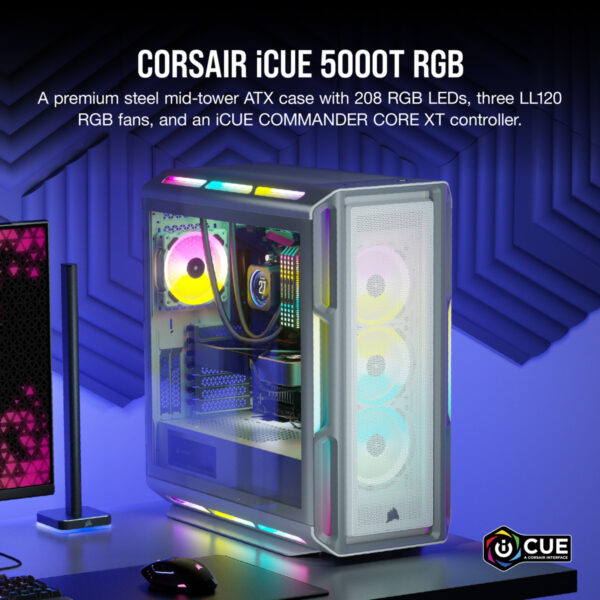 Corsair Case 5000T RGB TG. White Mid - Image 13