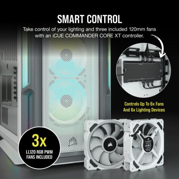 Corsair Case 5000T RGB TG. White Mid - Image 14