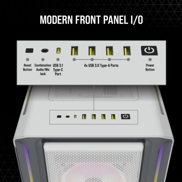 Corsair Case 5000T RGB TG. White Mid - Image 2