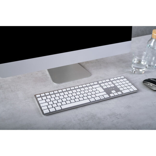 Cherry KW 9100 SLIM FOR MAC - USB + Bluetooth - QWERTZ - Silver - Image 4