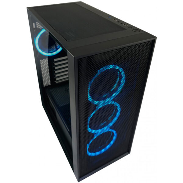 LC-Power Gehäuse Gaming 802B-ON Black Wandererd_X RGB black retail - PS/2 - Silver
