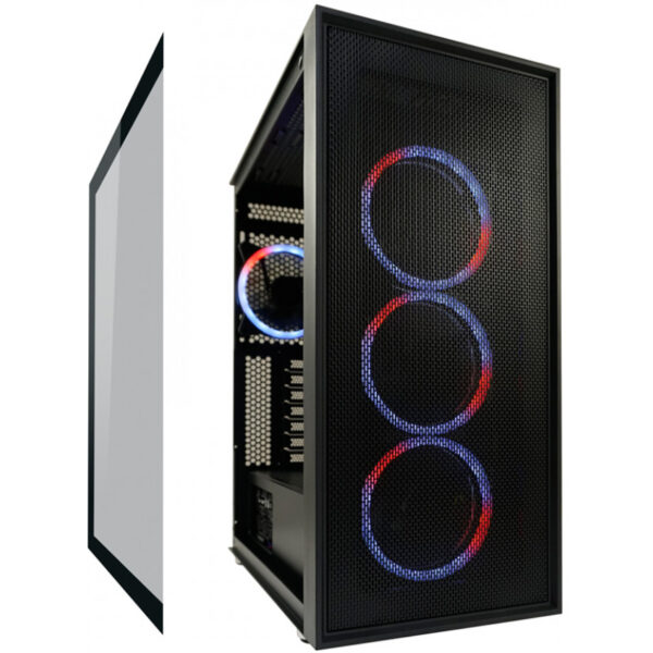 LC-Power Gehäuse Gaming 802B-ON Black Wandererd_X RGB black retail - PS/2 - Silver - Image 12