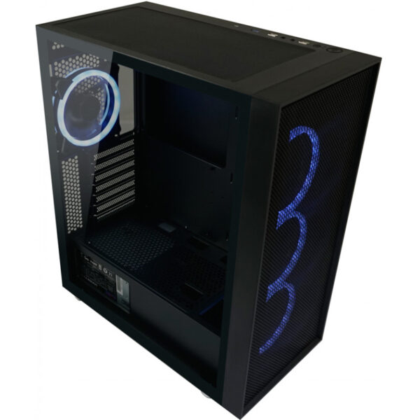 LC-Power Gehäuse Gaming 802B-ON Black Wandererd_X RGB black retail - PS/2 - Silver - Image 2
