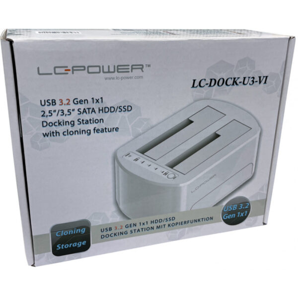 LC-Power Dockingstation USB 3.2 2.5 in/3.5 in SATA/SSD - Image 6