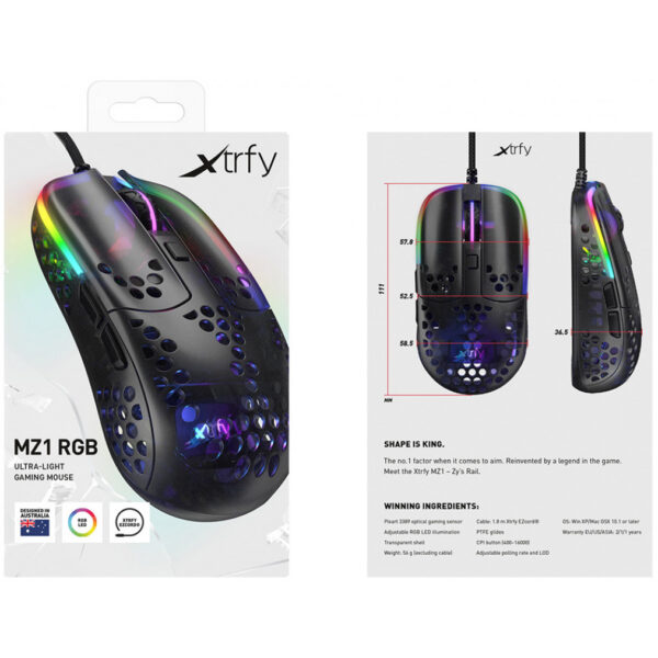 Cherry Xtrfy MZ1 - Optical - USB Type-A - 8 ms - Black - Image 8