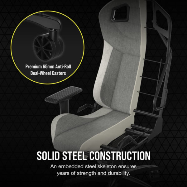 Corsair CF-9010058-WW - PC gaming chair - 120 kg - Mesh seat - Meshed backrest - 188 cm - Black/Grey - Image 3
