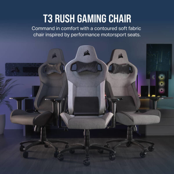 Corsair CF-9010058-WW - PC gaming chair - 120 kg - Mesh seat - Meshed backrest - 188 cm - Black/Grey - Image 4