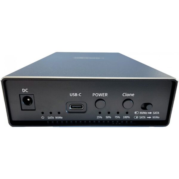 LC-Power LC-dock-C-35-M2 - Externes 3.5'' SATA HDD+ M.2 NVMe Gehäuse Aluminium USB 3 - Image 4