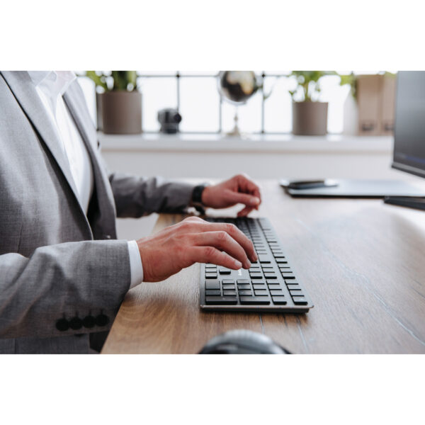 Cherry KW X ULP - USB + RF Wireless + Bluetooth - Mechanical - QWERTZ - LED - Black