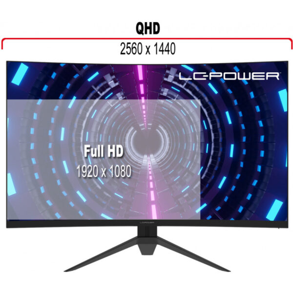 LC-Power 31.5" 80cm TFT Gaming LC-M32-QHD-165-C-V2 HDMI/D retail - Flat Screen - 80 cm - Image 3