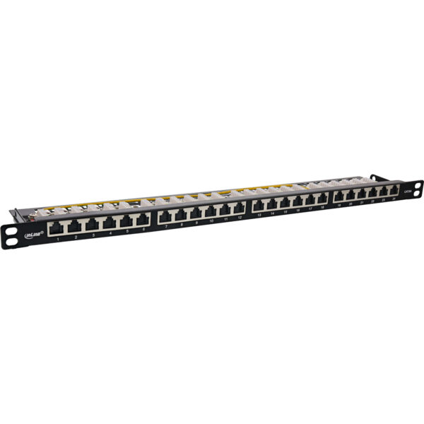 InLine 19" patch panel Cat.6A 0.5 U 24-port - with dust protection - black - Image 12