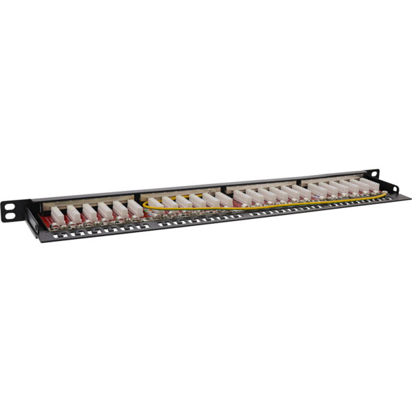 InLine 19" patch panel Cat.6A 0.5 U 24-port - with dust protection - black - Image 2