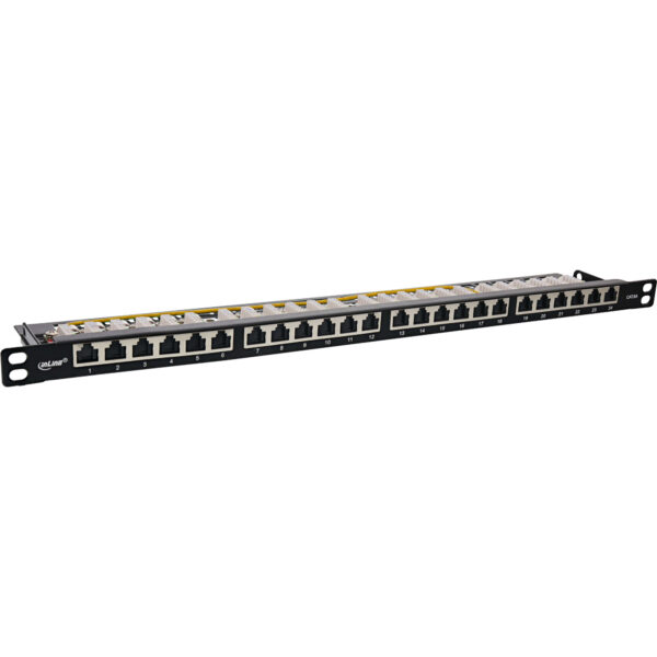 InLine 19" patch panel Cat.6A 0.5 U 24-port - with dust protection - black - Image 6