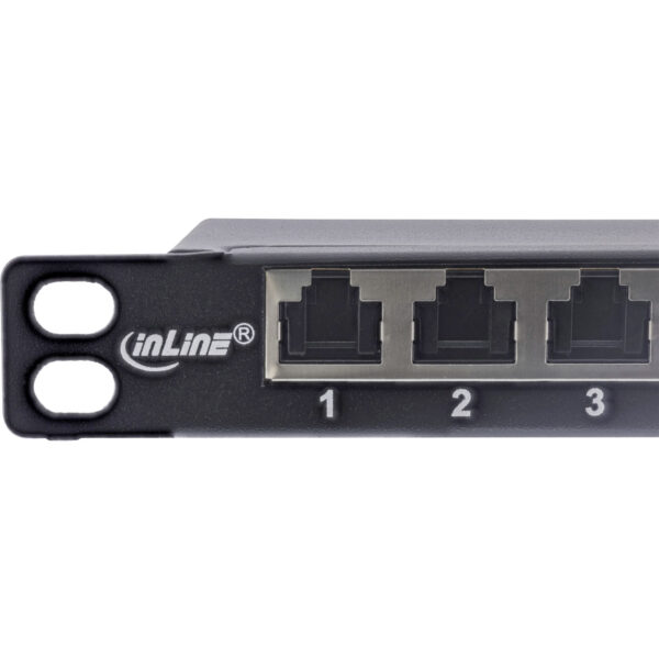 InLine 19" patch panel Cat.6A 0.5 U 24-port - with dust protection - black - Image 9