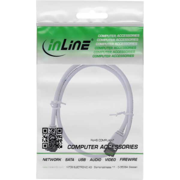 InLine Patch cable slim - U/FTP - Cat.8.1 - TPE halogen-free - white 1m