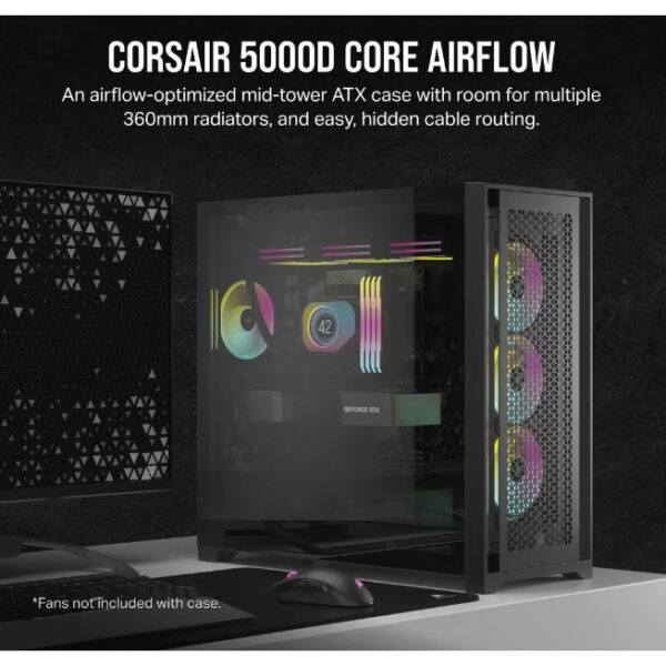 Corsair Case 5000D Airflow Core TempGlass Black - Image 6