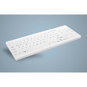 Cherry Hygiene Compact Ultraflat Keyboard with NumPad Fully Sealed Watertight USB White