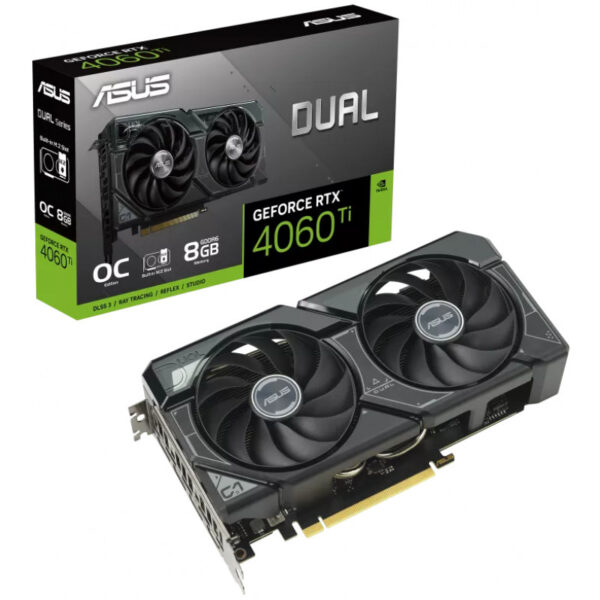 ASUS VGA Asus RTX4060TI 8GB Dual OC SSD - PCI-Express - 8,192 MB - Image 2