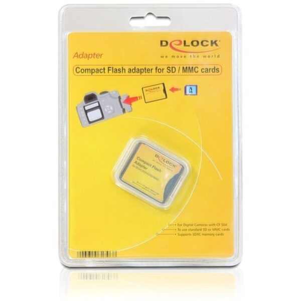 Delock Compact Flash Adapter - Card-Reader - CF, MMC, SDHC, SDXC, SD