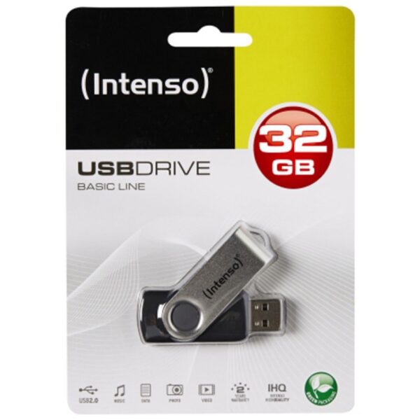 Intenso Basic Line 32GB USB 2.0 Black,Silver USB flash drive