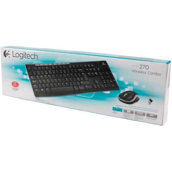 Logitech Wireless Combo MK270 - Keyboard - QWERTY - Black - Image 3