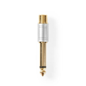Audio Adapter | 6.35 mm Male to RCA Female | Metal | Silver