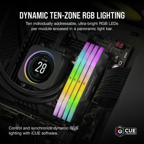 Corsair RAM D5 6800 96GB C40 Vengeance RGB K2 - 96 GB - Image 4