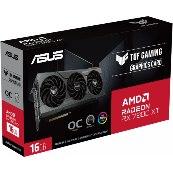 ASUS TUF Gaming Radeon RX 7800 XT OC Gaming Grafikkarte 16GB GDDR6 3xDP/HDMI - Image 4