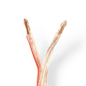 Speaker Cable | 2x 6.00 mm2 | 100 m | Wrap | Transparent