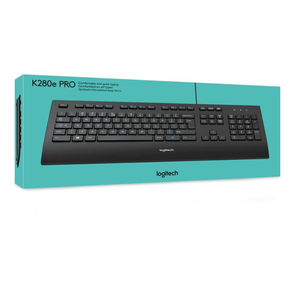 Logitech K280e - Standard - Wired - USB - AZERTY - Black - Image 7