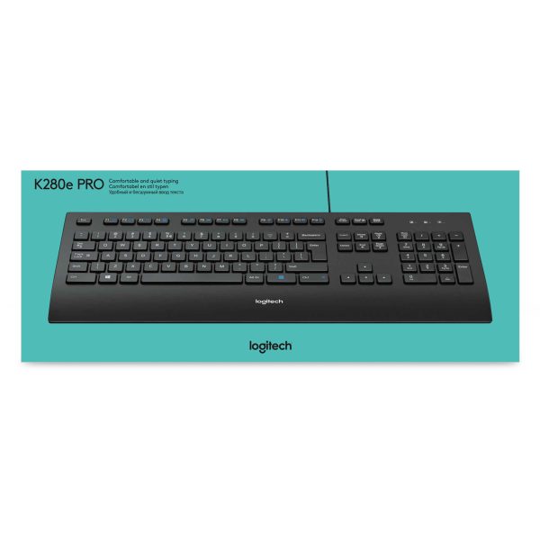 Logitech K280e - Standard - Wired - USB - AZERTY - Black - Image 8