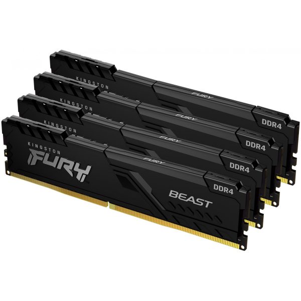 Kingston 64GB DDR4-3600MHz CL18 DIMM Kit of 4 FURY Beast Black - Image 4