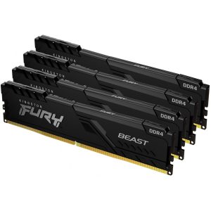 Kingston Fury Beast - DDR4 - Kit - 32 GB 4 x 8 GB - DIMM 288-PIN - 3600 MHz - 32 GB - DDR4
