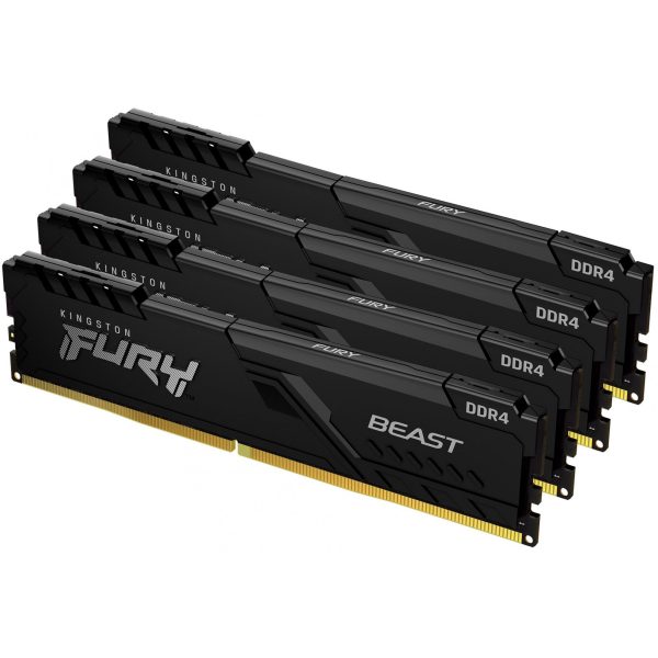 Kingston Fury Beast - DDR4 - Kit - 32 GB 4 x 8 GB - DIMM 288-PIN - 3600 MHz - 32 GB - DDR4