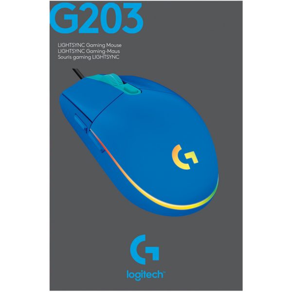 Logitech G G203 lightsync - USB Type-A - 8000 DPI - 1 ms - Blue - Image 7