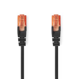 CAT6 Cable | RJ45 Male | RJ45 Male | U/UTP | 15.0 m | Round | PVC | Black | Label