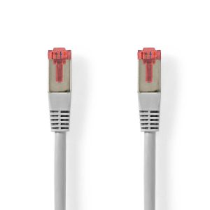 CAT6 Cable | RJ45 Male | RJ45 Male | SF/UTP | 15.0 m | Round | PVC | Grey | Label