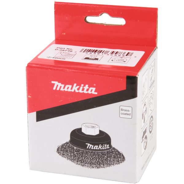 Makita D-39746 - Cup brush - 6 cm - 12500 RPM - Brass - 1 pc(s)