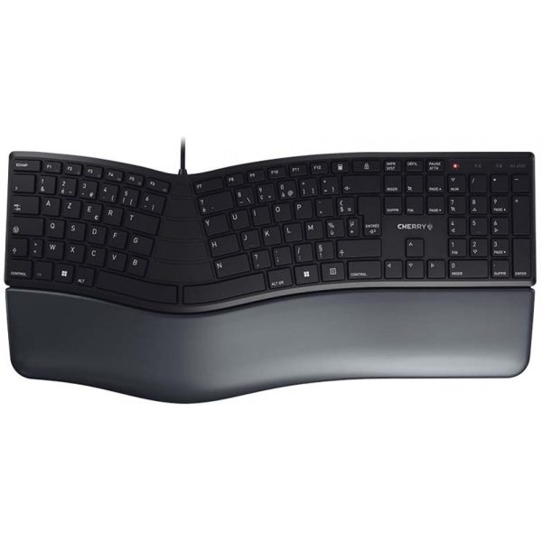 Cherry KC 4500 ERGO - Full-size (100%) - USB - AZERTY - Black