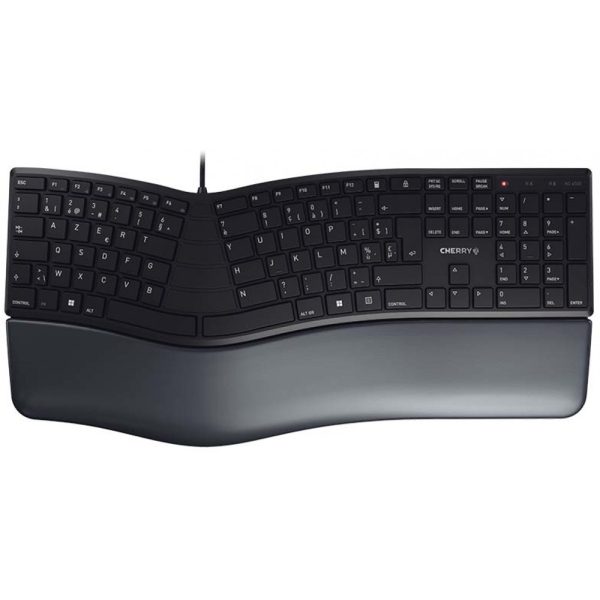 Cherry KC 4500 ERGO - Full-size (100%) - USB - AZERTY - Black