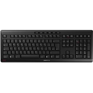 Cherry Stream Wireless - Full-size (100%) - RF Wireless + USB - QWERTY - Black