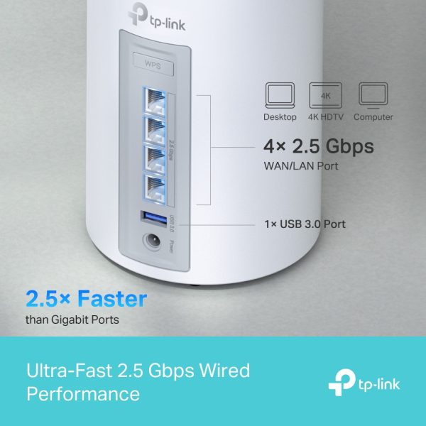 TP-LINK BE9300 Whole Home Mesh WiFi 7 System - 2.5 Gbps - Power over Ethernet - Image 6