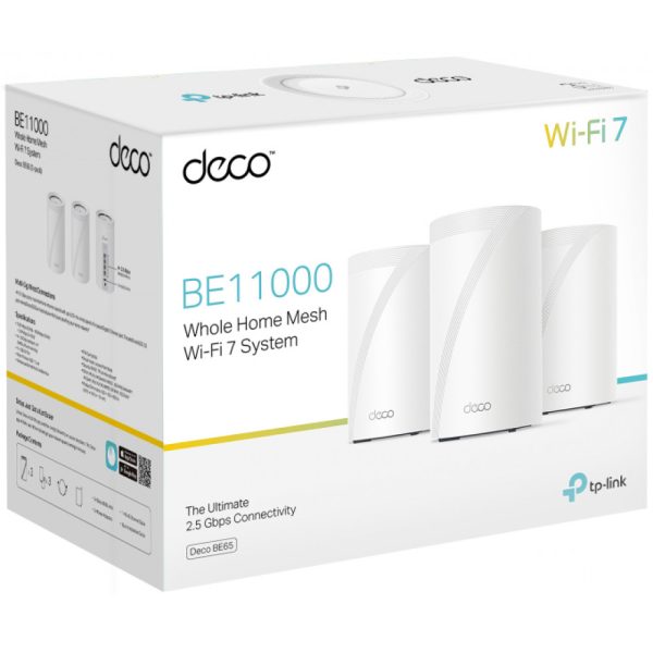 TP-LINK BE9300 Whole Home Mesh WiFi 7 System - 2.5 Gbps - Power over Ethernet - Image 7