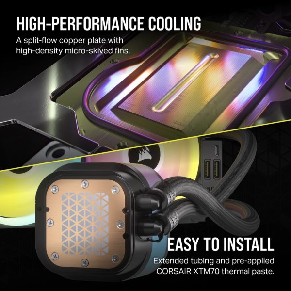Corsair WAK Cooling iCUE Link H100i RGB AIO 240mm - Processor cooler - AMD Socket AM4 (Ryzen) - Image 16
