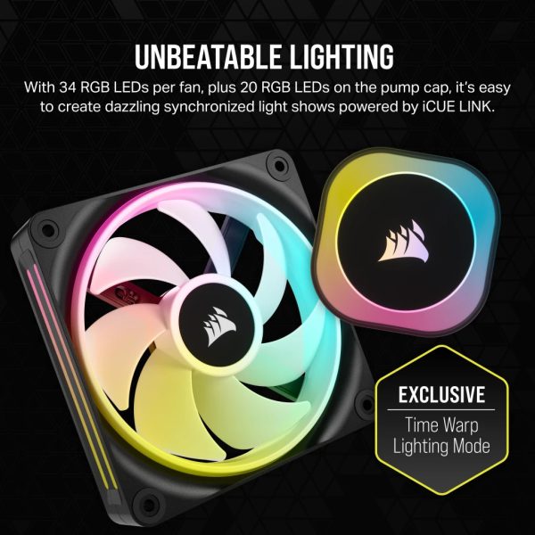 Corsair WAK Cooling iCUE Link H100i RGB AIO 240mm - Processor cooler - AMD Socket AM4 (Ryzen) - Image 4
