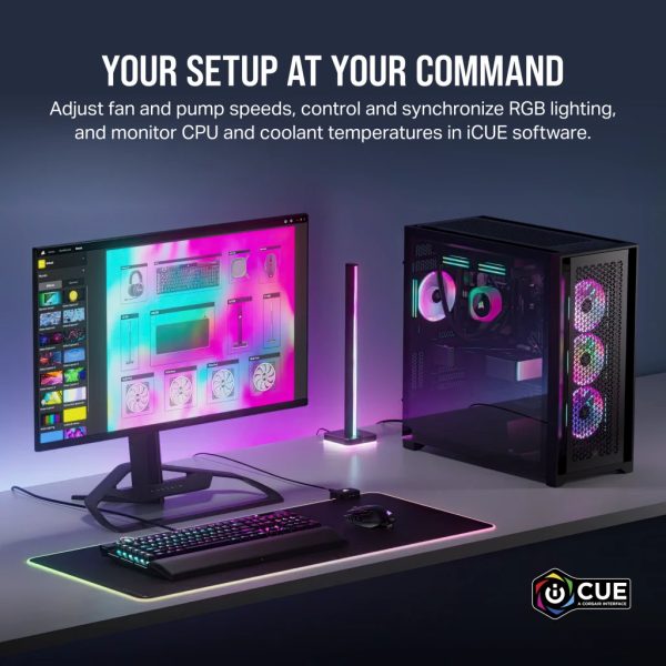 Corsair WAK Cooling iCUE Link H100i RGB AIO 240mm - Processor cooler - AMD Socket AM4 (Ryzen) - Image 7