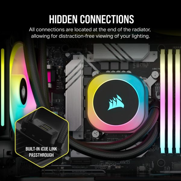 Corsair WAK Cooling iCUE Link H100i RGB AIO 240mm - Processor cooler - AMD Socket AM4 (Ryzen) - Image 8