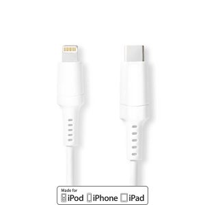 Lightning Cable | USB 2.0 | Apple Lightning 8-Pin | USB-C™ Male | 480 Mbps | Nickel Plated | 2.00 m | Round | PVC | White | Box